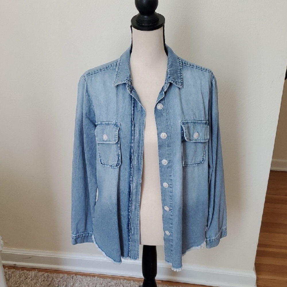 🌹Democracy Soft Blue Denim Shirt Jacket 'Shacket'